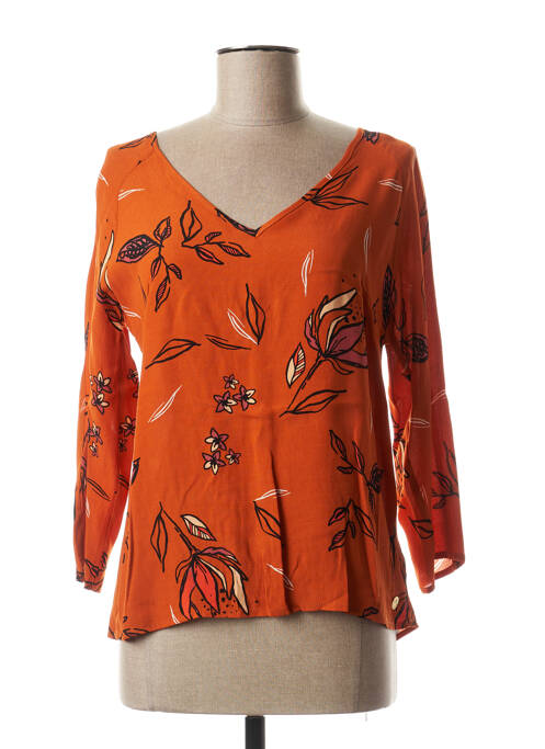 Blouse imprimé fleurs manches 3/4 orange LOLA ESPELETA femme