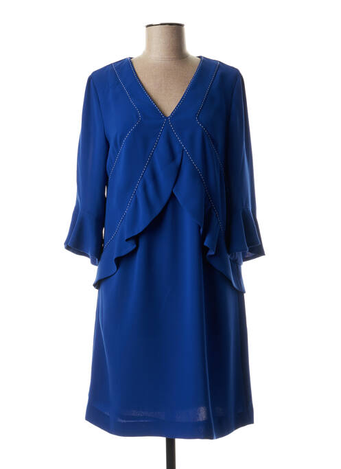 Robe mi-longue bleu POUPEE CHIC pour femme