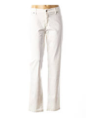 Jeans coupe slim blanc DESGASTE pour femme seconde vue