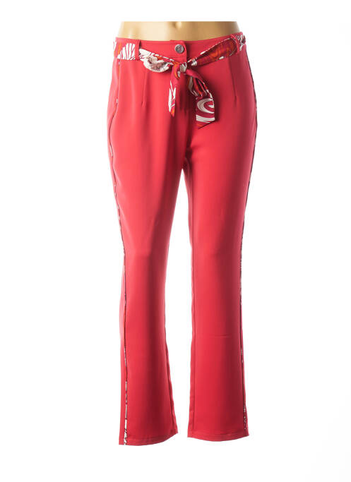 Pantalon 7/8 rouge LESLIE pour femme