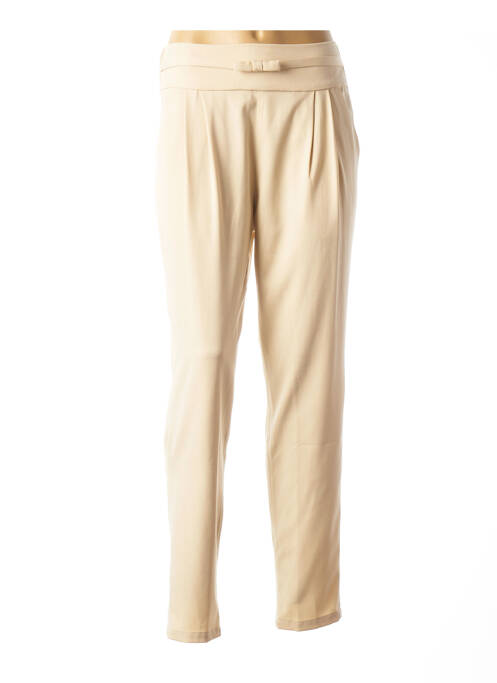 Pantalon slim beige POUPEE CHIC pour femme