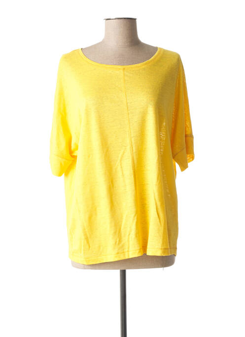 T-shirt jaune FRANK WALDER pour femme