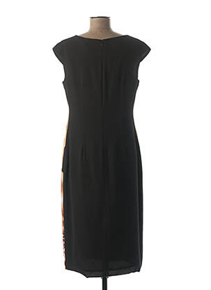 Robe mi-longue imprimé fantaisie manches courtes jaune QUATTRO femme