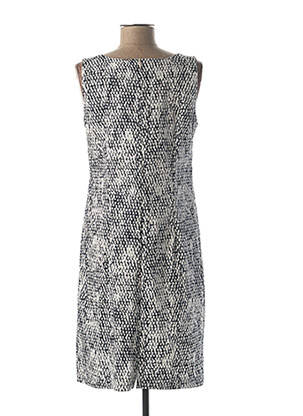 Robe mi-longue imprimé fantaisie sans manche bleu QUATTRO femme