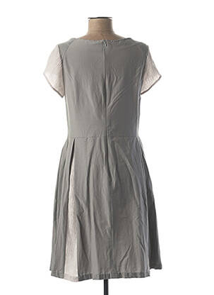 Robe mi-longue manches courtes manches courtes gris QUATTRO femme