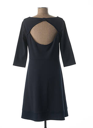 Robe mi-longue manches 3/4 manches 3/4 bleu QUATTRO femme