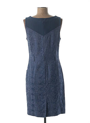 Robe mi-longue imprimé fantaisie sans manche bleu QUATTRO femme