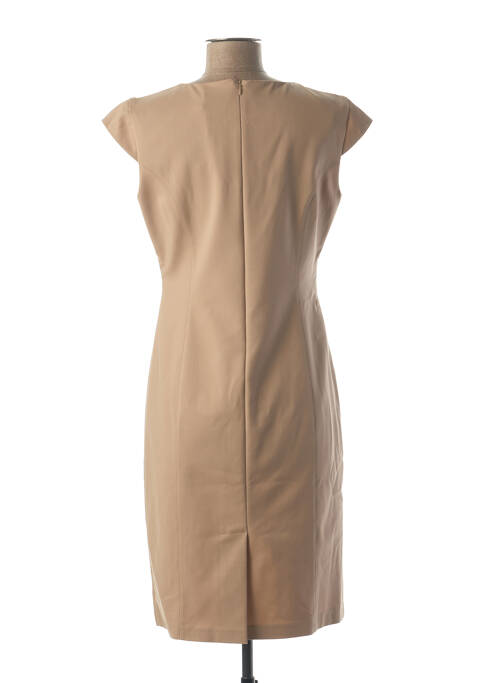 Robe mi-longue beige QUATTRO pour femme