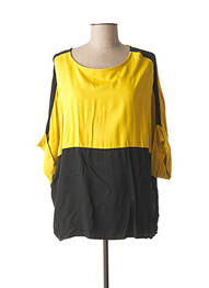 Top imprimé fantaisie manches courtes jaune QUATTRO femme