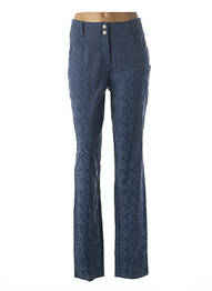Pantalon droit stretch taille haute bleu QUATTRO femme