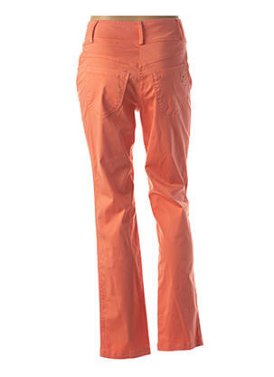 Pantalon droit stretch taille haute orange QUATTRO femme