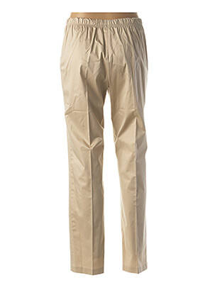 Pantalon slim taille élastique beige QUATTRO femme