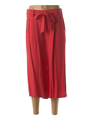 Pantacourt taille élastique rouge QUATTRO femme