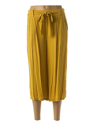 Pantacourt taille élastique jaune QUATTRO femme