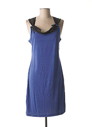 Robe courte sans manche sans manche bleu LO! LES FILLES femme