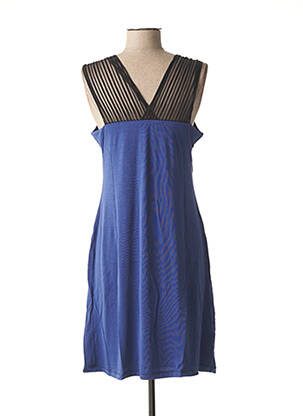 Robe courte sans manche sans manche bleu LO! LES FILLES femme