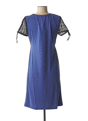 Robe mi-longue manches courtes manches courtes bleu LO! LES FILLES femme