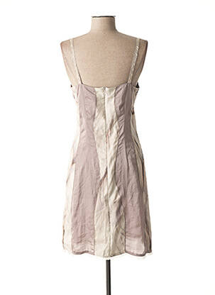 Robe mi-longue fermeture zippée au dos fines bretelles gris LO! LES FILLES femme