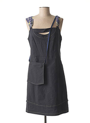 Robe mi-longue sans manche sans manche bleu LO! LES FILLES femme