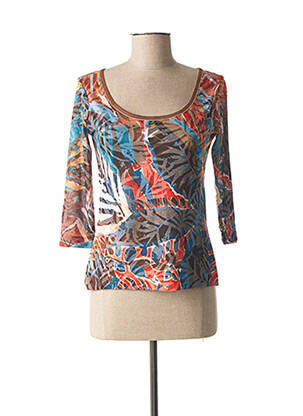 T-shirt stretch manches 3/4 marron LO! LES FILLES femme