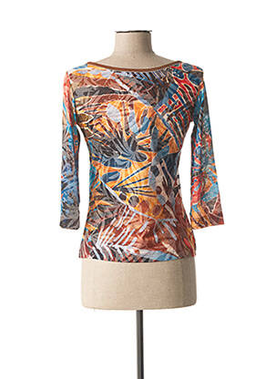 T-shirt manches 3/4 manches 3/4 marron LO! LES FILLES femme