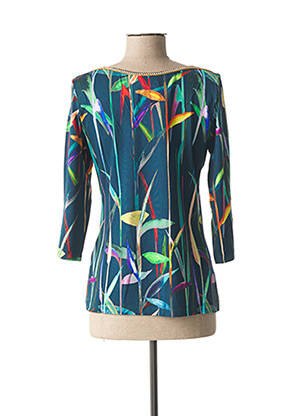 T-shirt manches 3/4 manches 3/4 bleu LO! LES FILLES femme