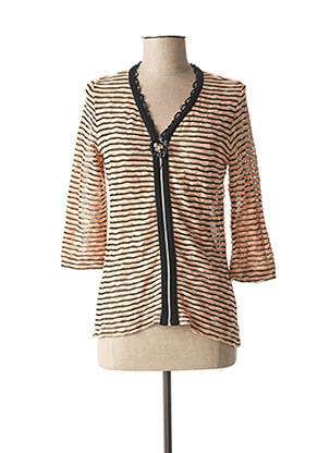 Gilet manches longues manches 3/4 rose LO! LES FILLES femme