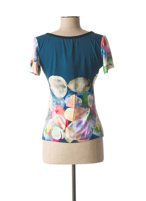 T-shirt stretch manches courtes bleu LO! LES FILLES femme