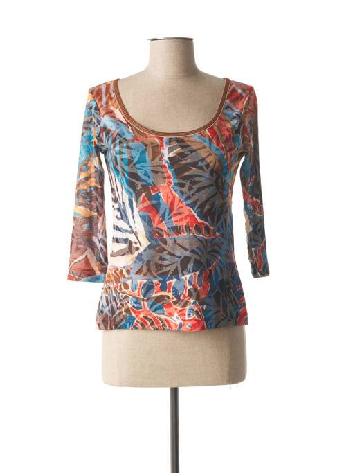 T-shirt stretch manches 3/4 marron LO! LES FILLES femme