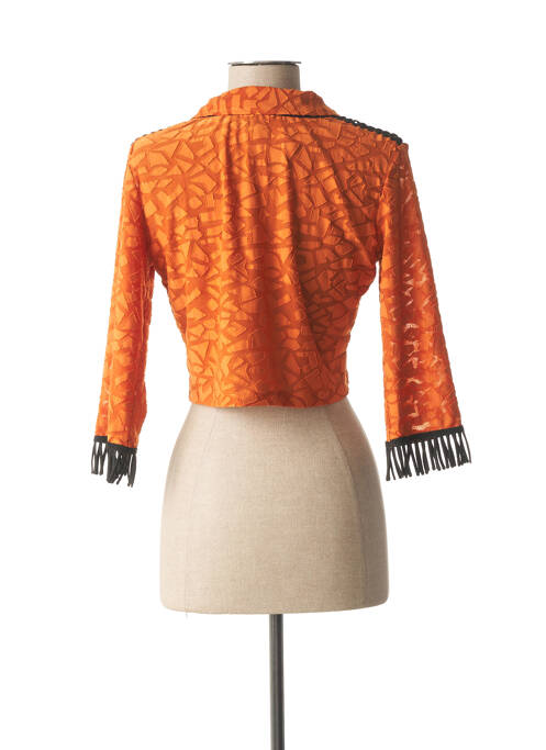 Boléro effet matière satinée orange LO! LES FILLES femme