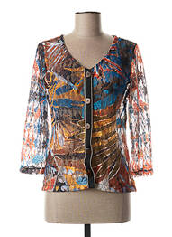 Gilet manches longues manches 3/4 orange LO! LES FILLES femme