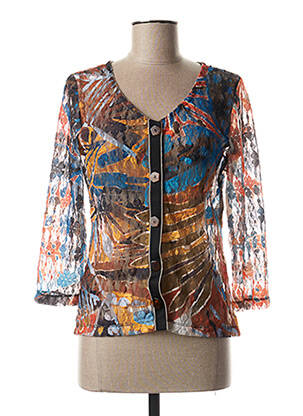 Gilet manches longues manches 3/4 orange LO! LES FILLES femme