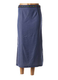 Jupe longue coupe droite bleu LO! LES FILLES femme