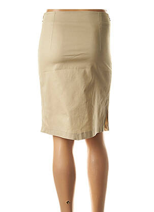 Jupe mi-longue fermeture zip latéral beige LO! LES FILLES femme