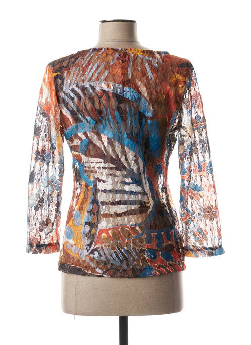 Gilet manches longues orange LO! LES FILLES pour femme