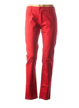 Jeans coupe slim rouge B.S JEANS pour femme