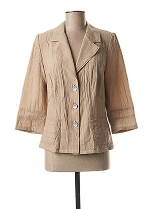 Veste casual epaulette beige FRANCE RIVOIRE femme