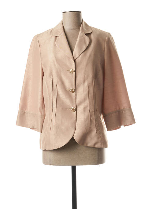 Veste casual col tailleur beige GUY DUBOUIS femme