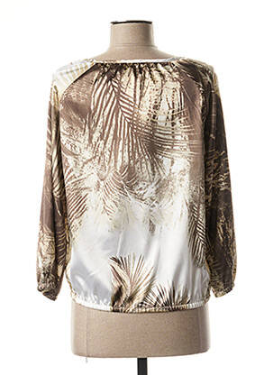 Blouse col rond manches longues marron MERI & ESCA femme