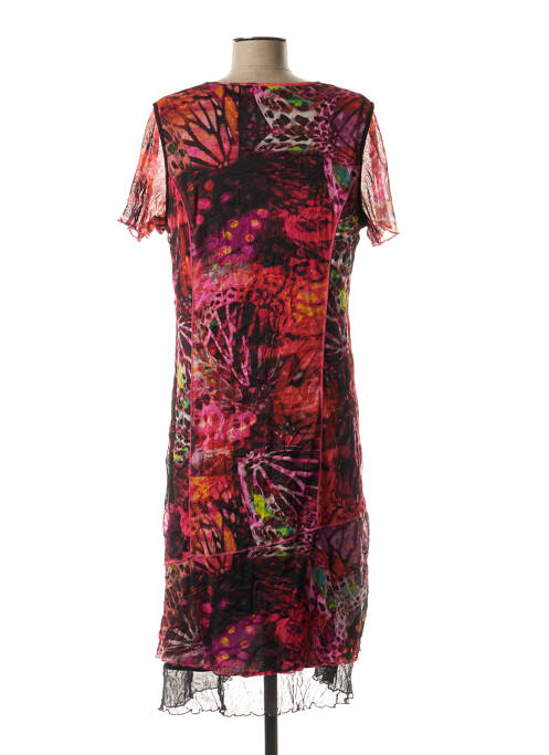 Robe mi-longue rose FRANCE RIVOIRE pour femme