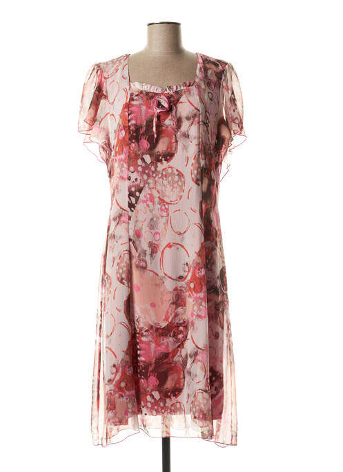 Robe mi-longue rose GUY DUBOUIS pour femme