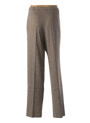 Pantalon droit fermeture zippée sous rabat boutonné taille normale marron GUY DUBOUIS femme