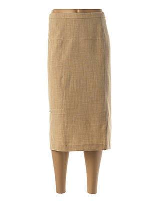 Jupe mi-longue beige GUY DUBOUIS femme