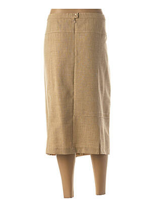 Jupe mi-longue beige GUY DUBOUIS femme