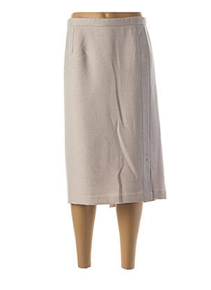 Jupe mi-longue gris FRANCE RIVOIRE femme