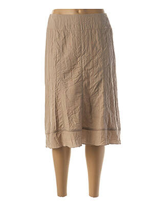 Jupe mi-longue beige IMPULSION femme