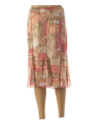 Jupe mi-longue beige IMPULSION femme