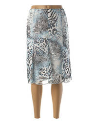 Jupe mi-longue bleu FRANCE RIVOIRE femme