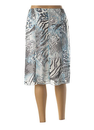 Jupe mi-longue bleu FRANCE RIVOIRE femme