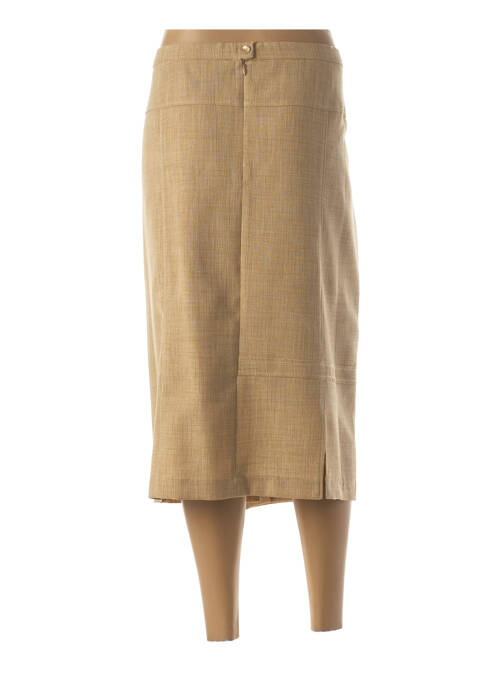 Jupe mi-longue beige GUY DUBOUIS pour femme